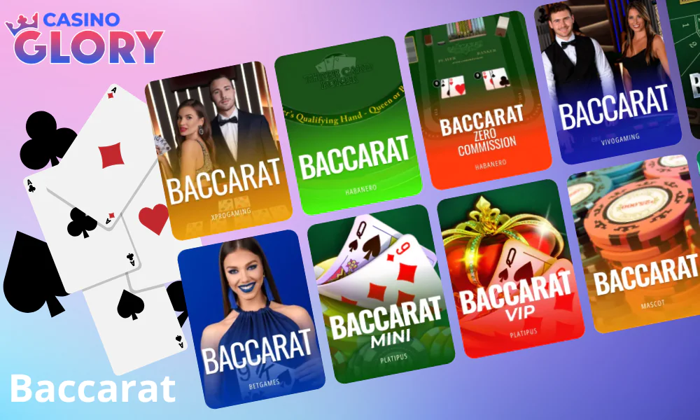 Glory Casino offers traditional versions of baccarat
